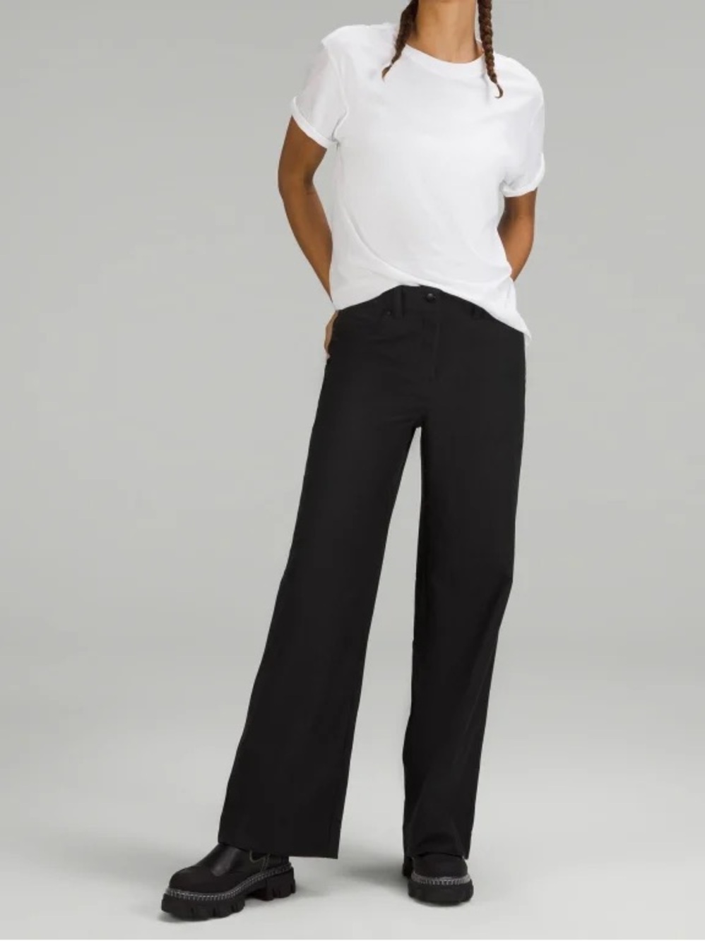 City Sleek 5 Pocket High-Rise Wide-Leg Pant Full Length *Light Utilitech - Picture 2 of 8